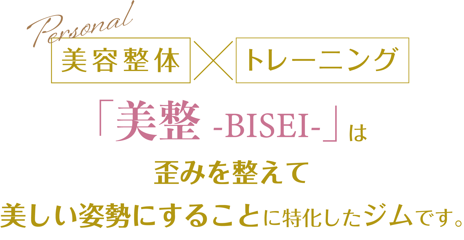 美容整体&パーソナルトレーニング。美整は歪みを整えて美しい姿勢にすることに特化したジムです。